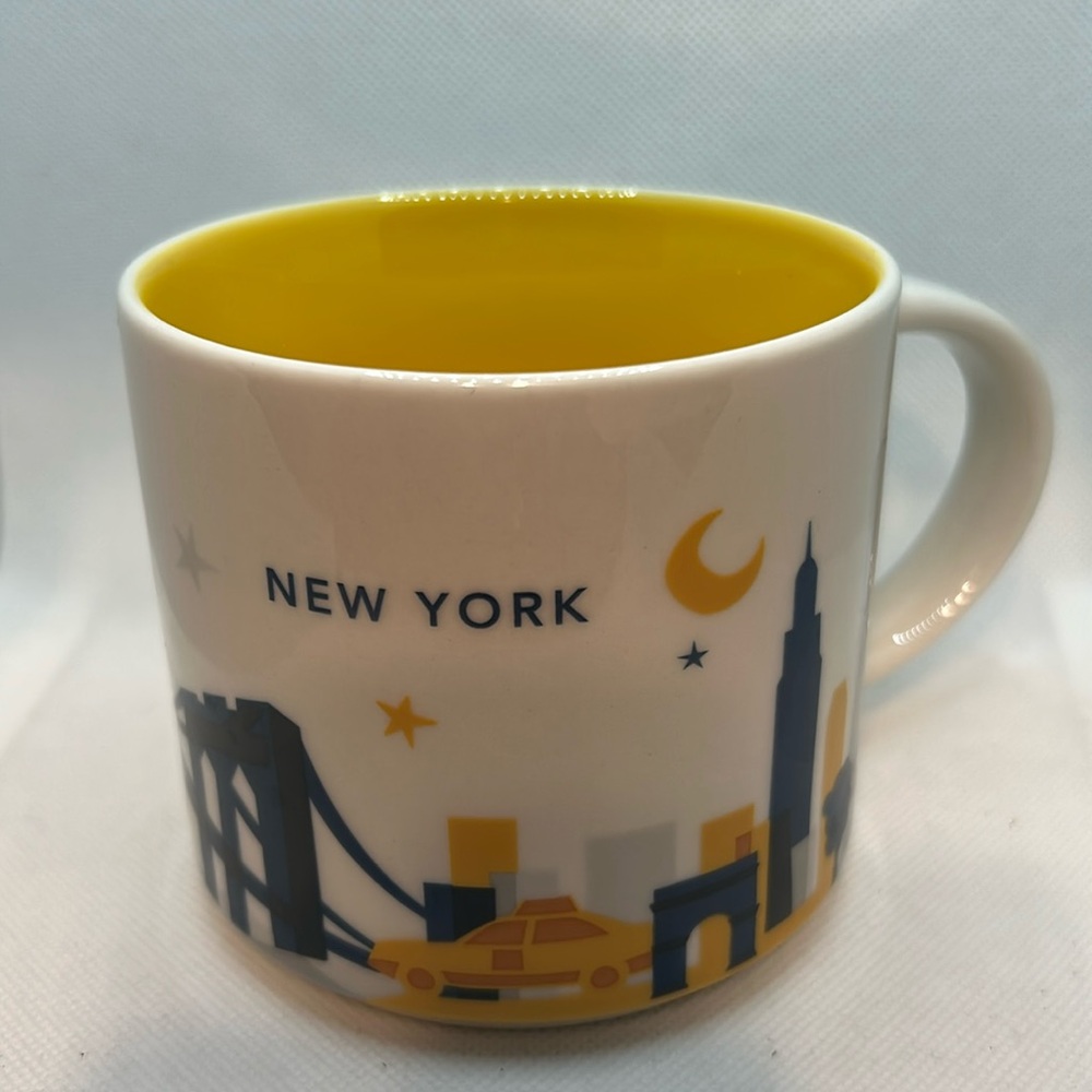 Starbucks Coffee Mug You Are Here YAH Collectible Cup New York NYC Skyline 14 oz